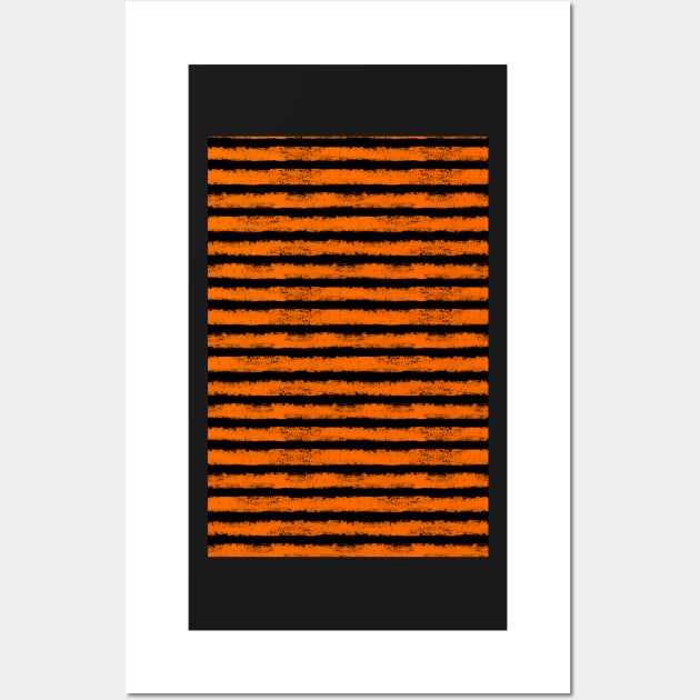 halloween stripe orange and black Wall Art by B0red